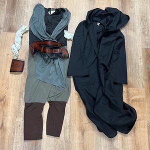 Star Wars Rey Costume and Black Jedi Cloak